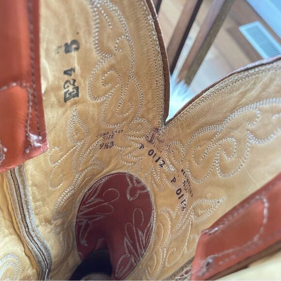 Justin Boots | Mens Lizard Leather Vintage Tall Pull-On Cowboy Boot Textured 9.5 - Picture 8 of 12